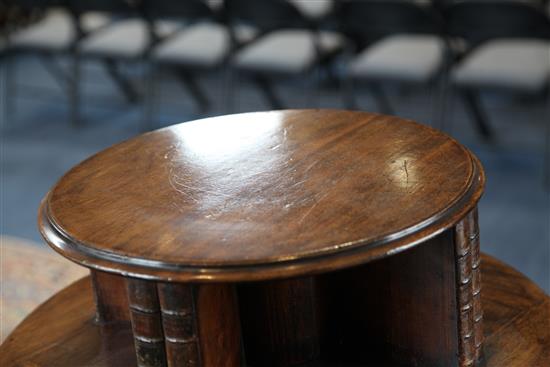 A George III mahogany revolving bookcase, c.1810, H.4ft Diam.2ft 11in.